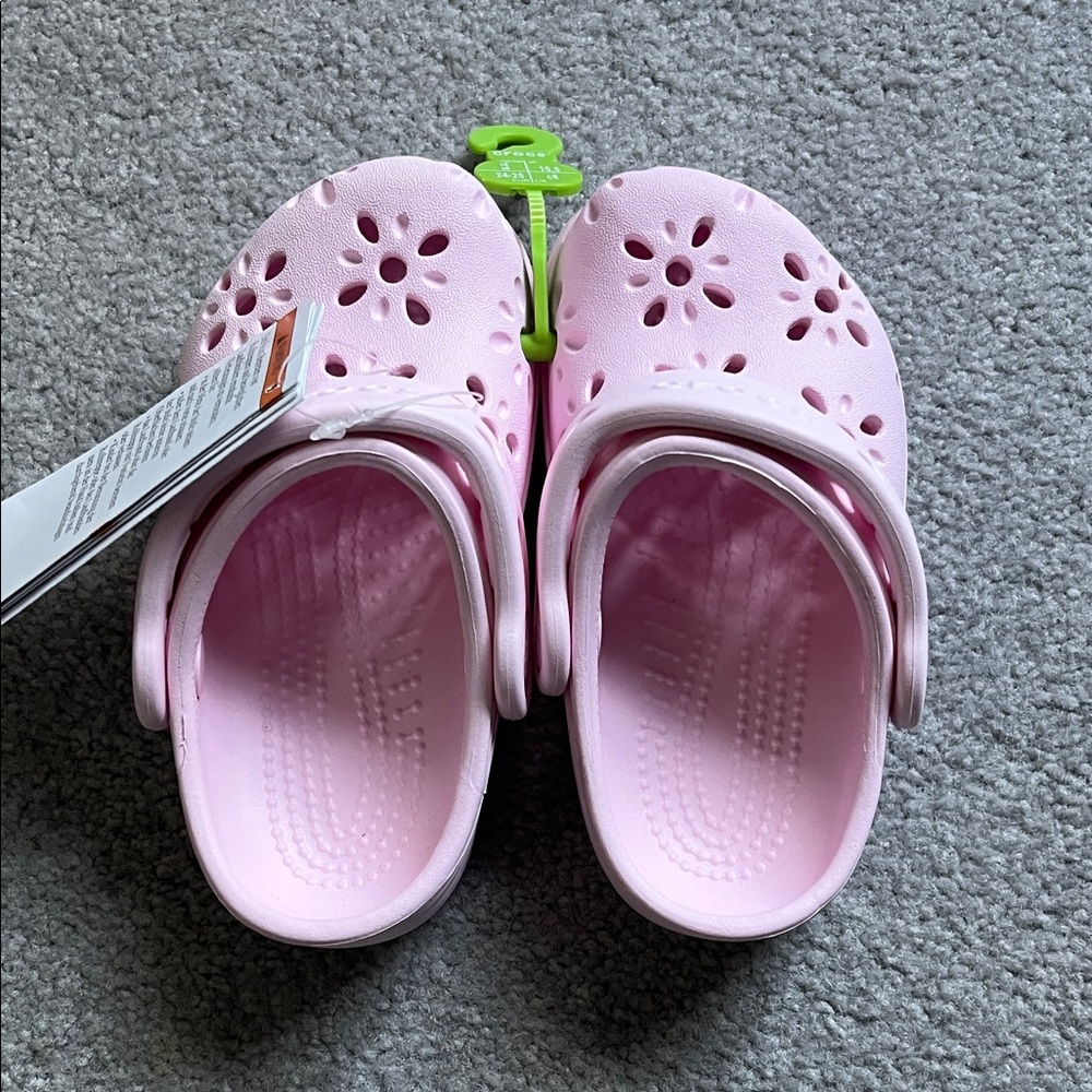 Crocs classic floral cut out clog